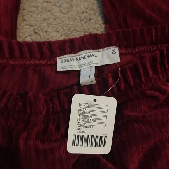 Urban outfitters red velvet flare pants - Picture 3 of 3